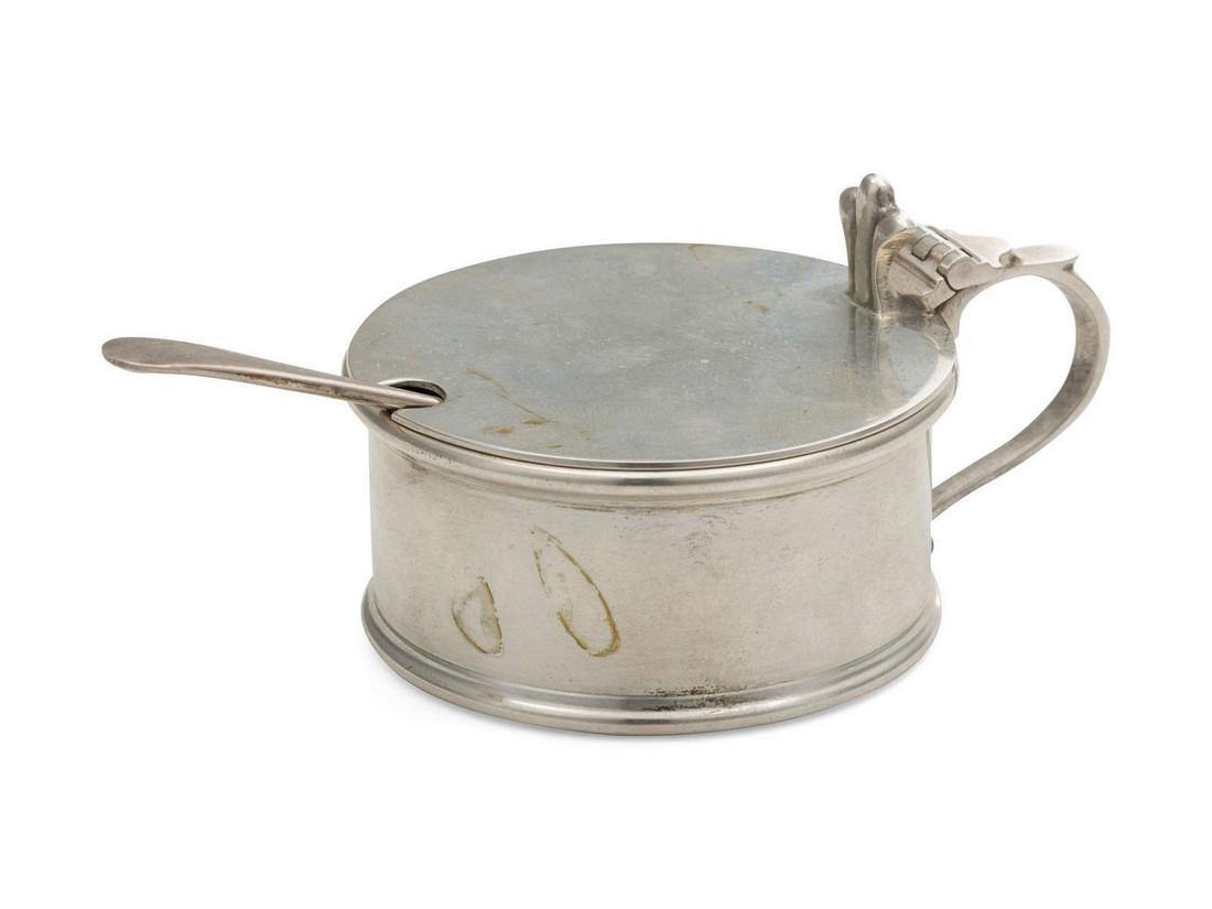 An English Silver Mustard Pot marked "Walter H (1 of 1)