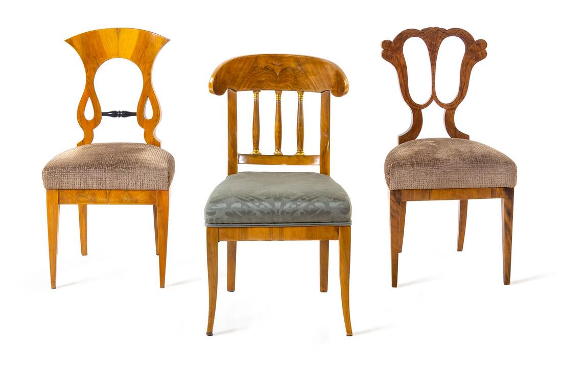 Three Biedermeier Side Chairs Each Circa 1840< (1 of 1)