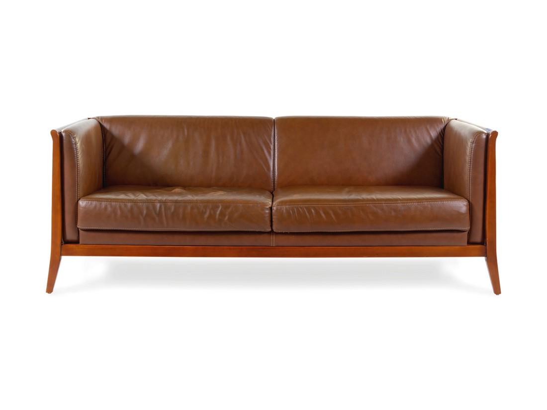 A Contemporary Leather Upholstered Sofa MAURIC (1 of 2)