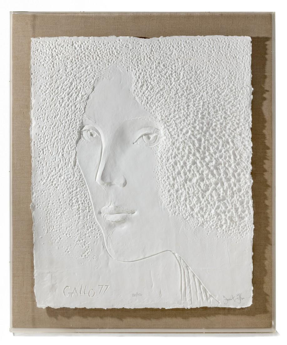 Frank Gallo(American, b. 1933)The Face, 1977cast: Frank Gallo(American, b. 1933)The Face, 1977cast papersigned and numbered 82/150 in pencil39 x 32 inches.