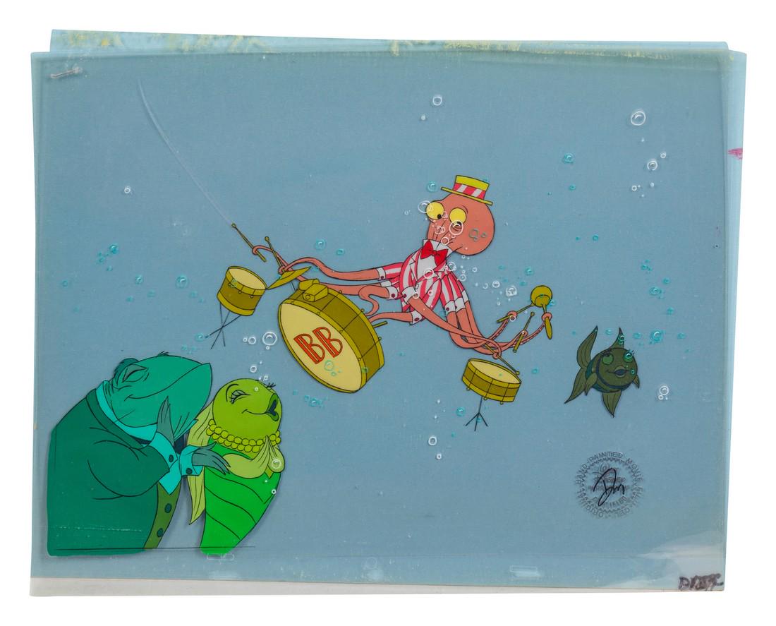 Three Disney Cells One framed, two flat. La (1 of 3)