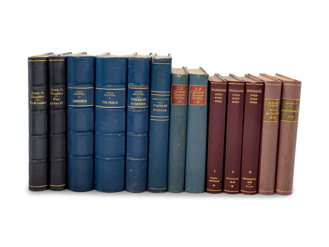 [Scandinavian Bindings]. A group of 5 works in 13: [Scandinavian Bindings]. A group of 5 works in 13 volumes. MCMXL VII-1950.