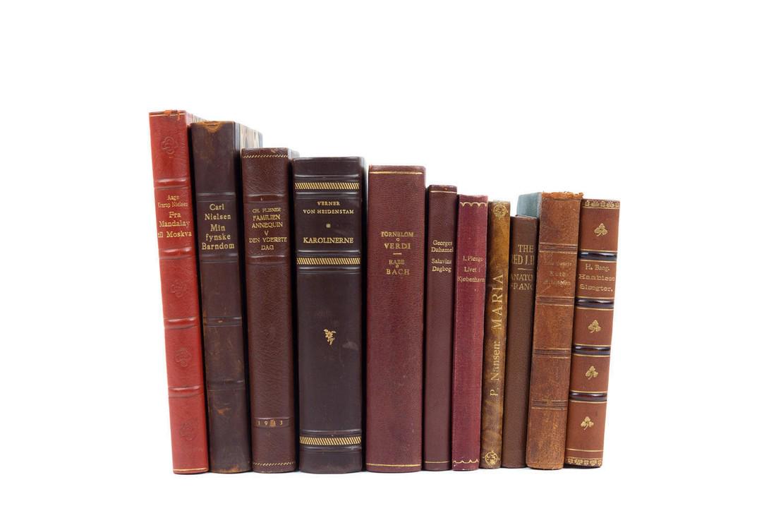 A Collection of Eleven Bindings comprising ass: A Collection of Eleven Bindings comprising assorted Scandinavian volumes.