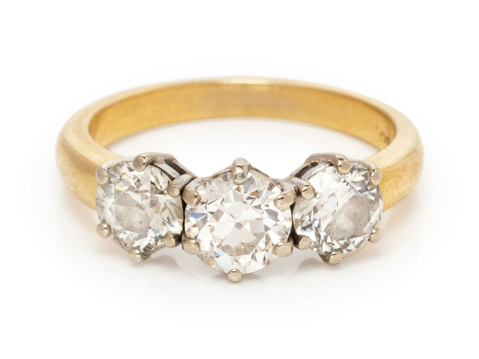 An 18 Karat Yellow Gold, Platinum and Diamond Ring, (1 of 2)