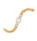An 18 Karat Yellow Gold, Cultured Pearl and Diamond