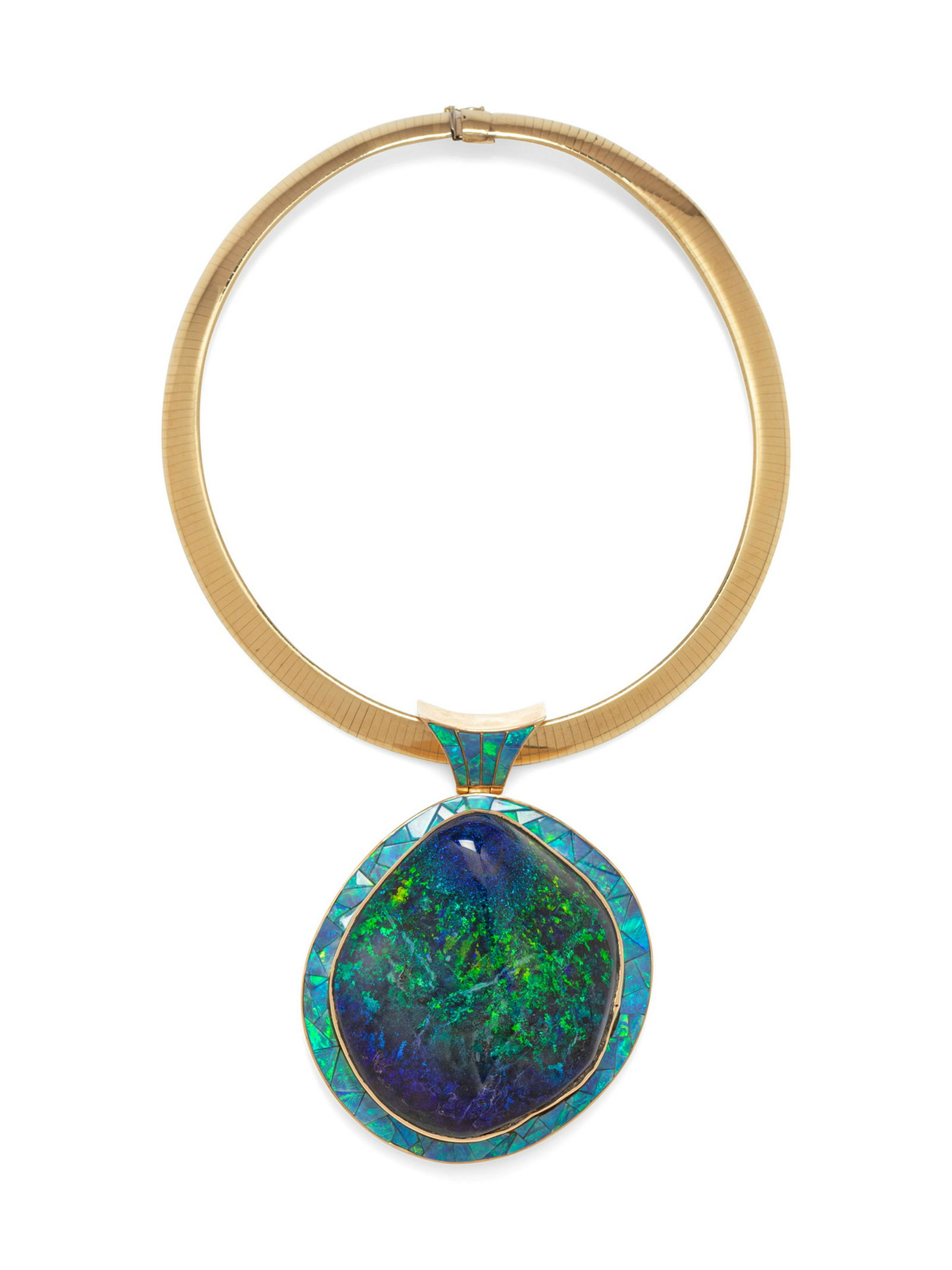 A 14 Karat Yellow Gold and Opal Pendant/Necklace, David (1 of 1)