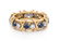 An 18 Karat Yellow Gold, Platinum, Diamond and Sapphire