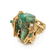 A Brutalist 18 Karat Yellow Gold, Emerald Crystal and - 2