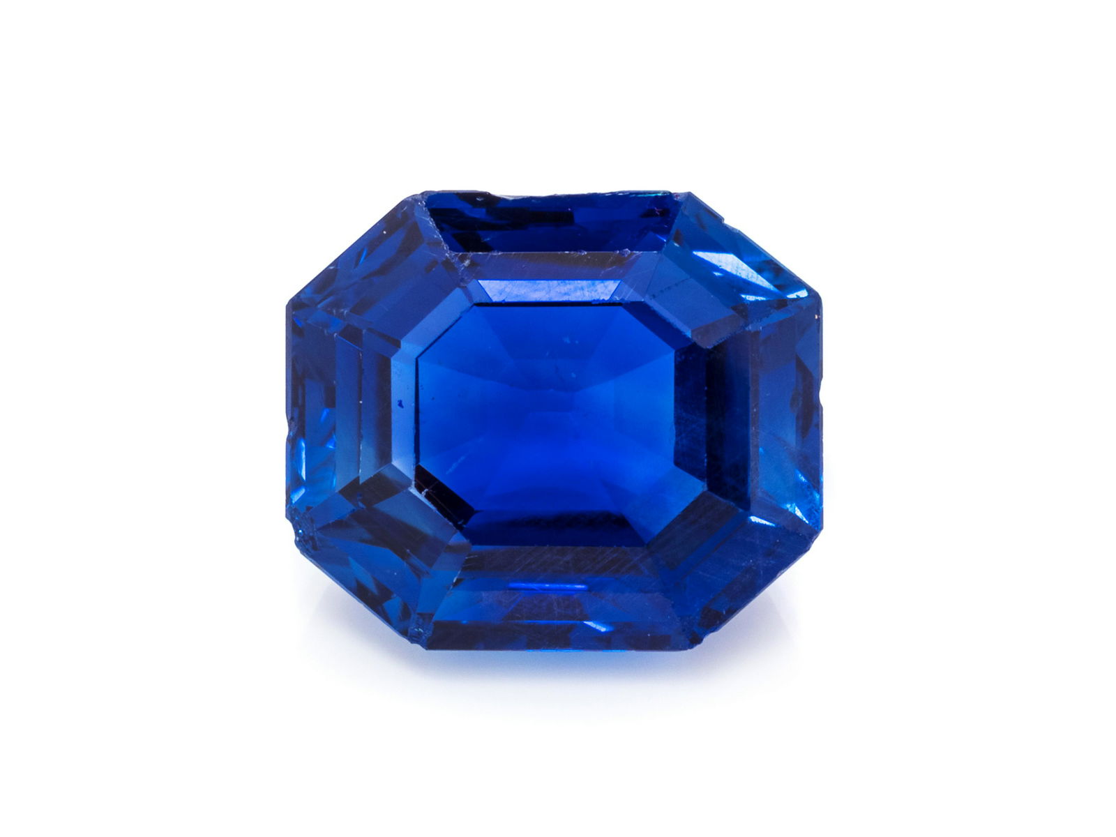 A 3.45 Carat Octagonal Step Cut Burmese Sapphire, (1 of 1)