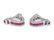 A Pair of White Gold, Ruby and Diamond Stirrup