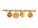 A 14 Karat Yellow Gold Bracelet with 4 Attached Charms,