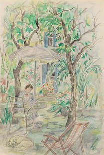 Ethel Mars (American, 1876-1956) Untitled, c. 19: Ethel Mars (American, 1876-1956) Untitled, c. 1948-58 watercolor and pencil on paper 21 x 14 1/4 inches. Provenance: Patti Gilford Fine Arts, Chicago