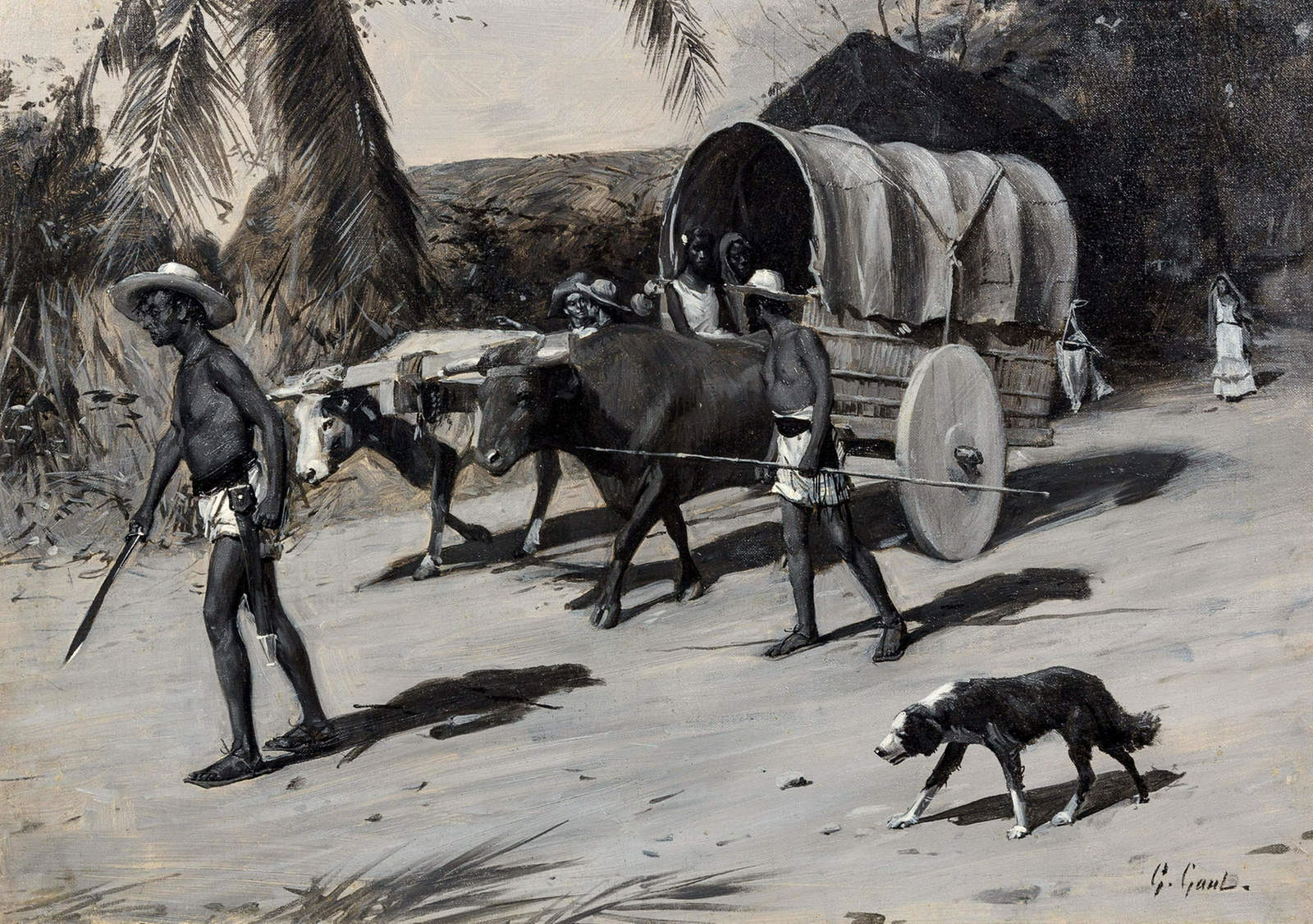 Gilbert Gaul (American, 1855-1919): Gilbert Gaul (American, 1855-1919) The Market Cart oil on canvas signed G. Gaul (lower right) 15 x 21 inches. Provenance: Alexander Gallery, New York Zaplin Lampert Gallery, Santa Fe, New