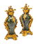 A Pair of Louis XV Style Gilt Bronze Mounted Marble
