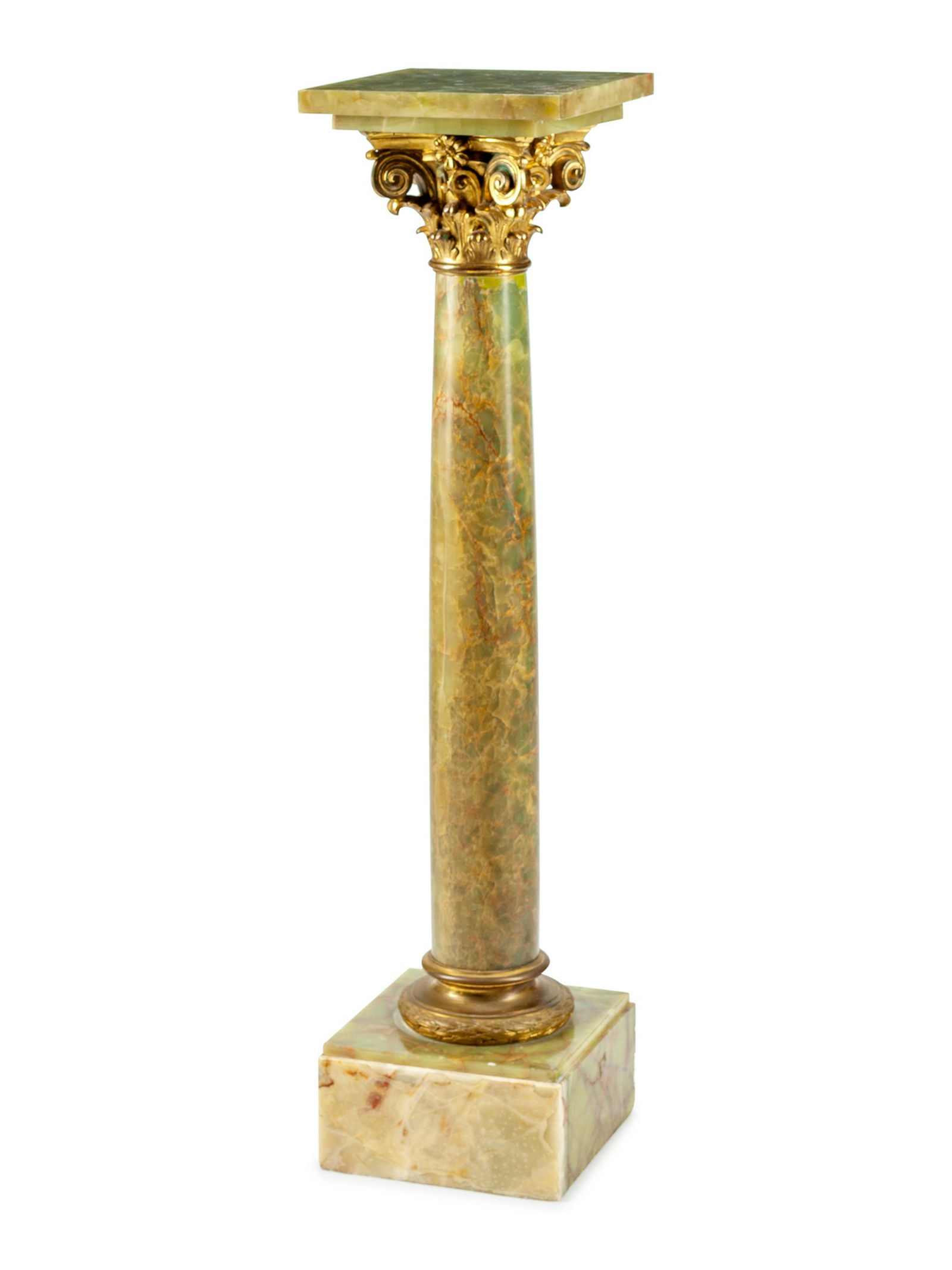 A Louis XVI Style Gilt Bronze Mounted Onyx Pedestal (1 of 1)