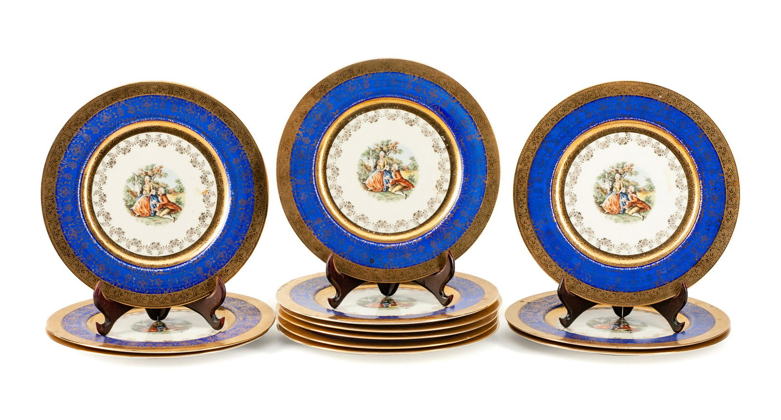 A Set of Twelve Napoleonic Porcelain Plates (1 of 2)