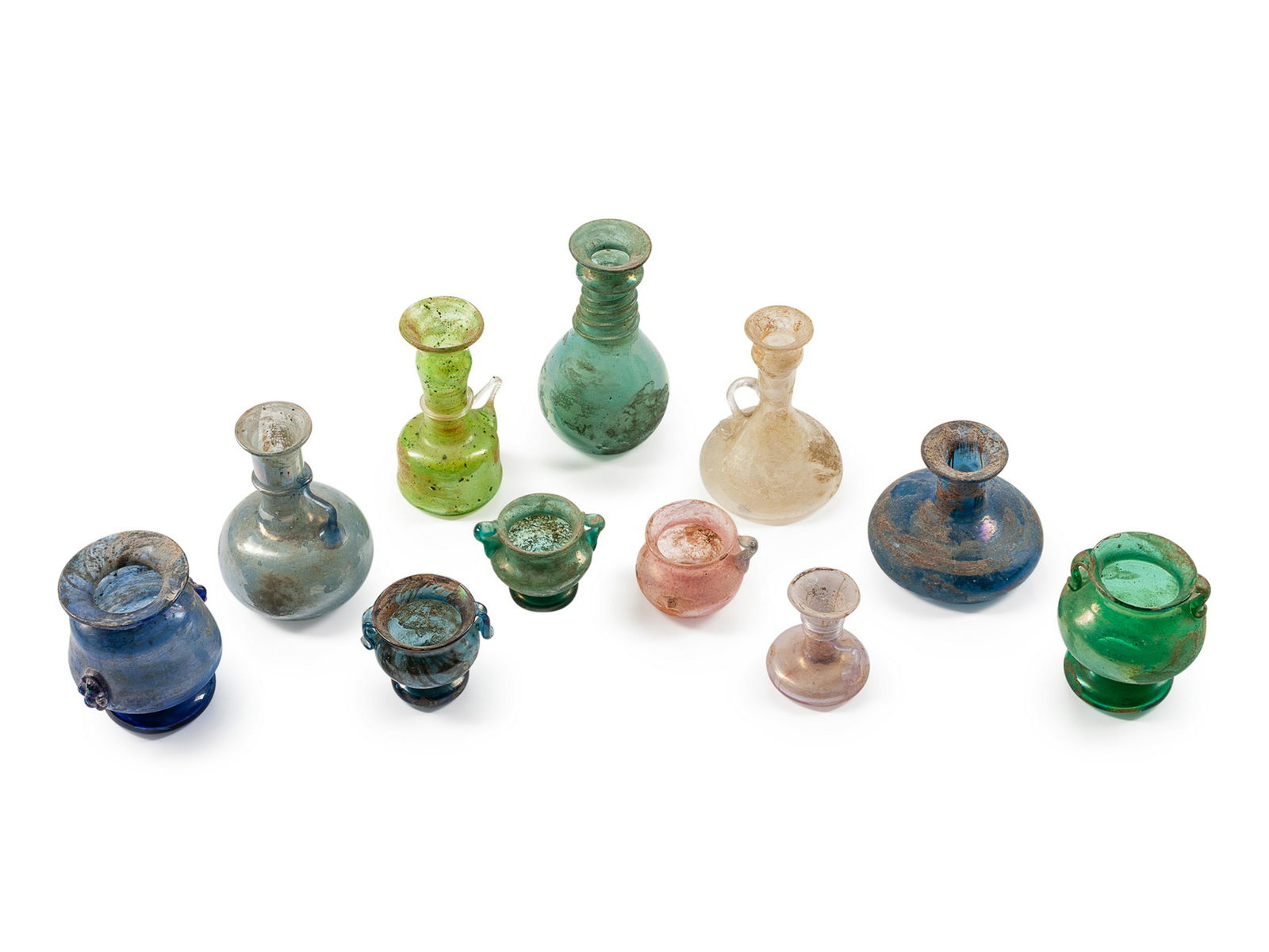 Twelve Roman Style Glass Vessels (1 of 1)