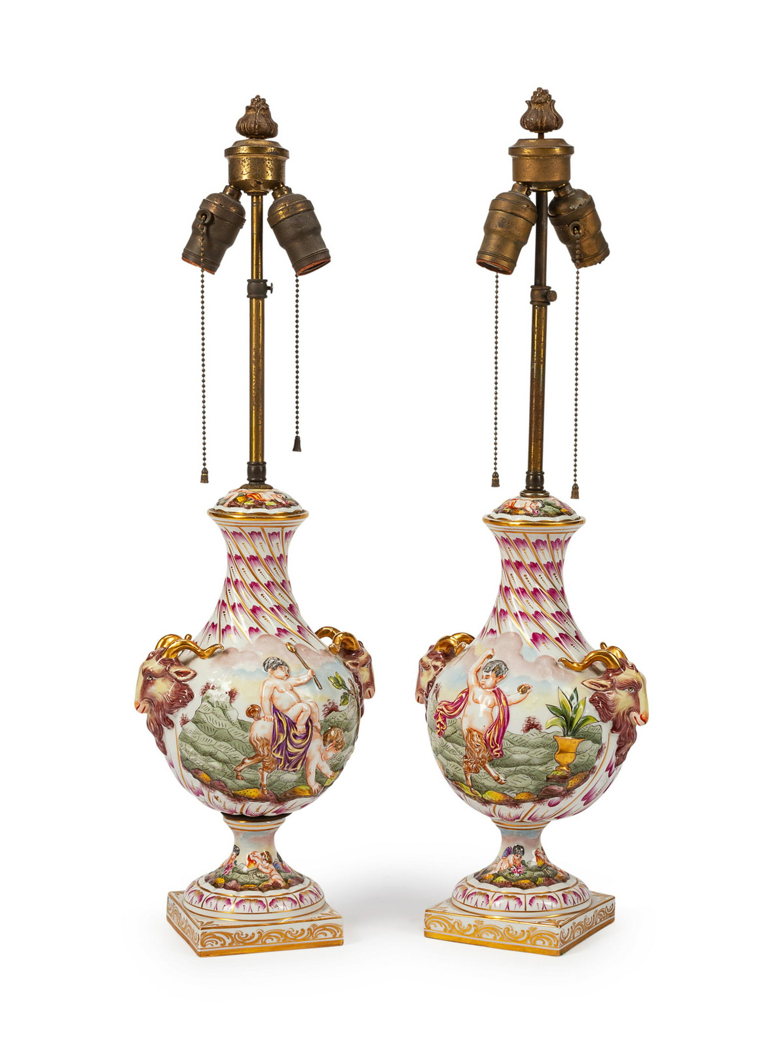 A Pair of Capodimonte Porcelain Vases (1 of 3)