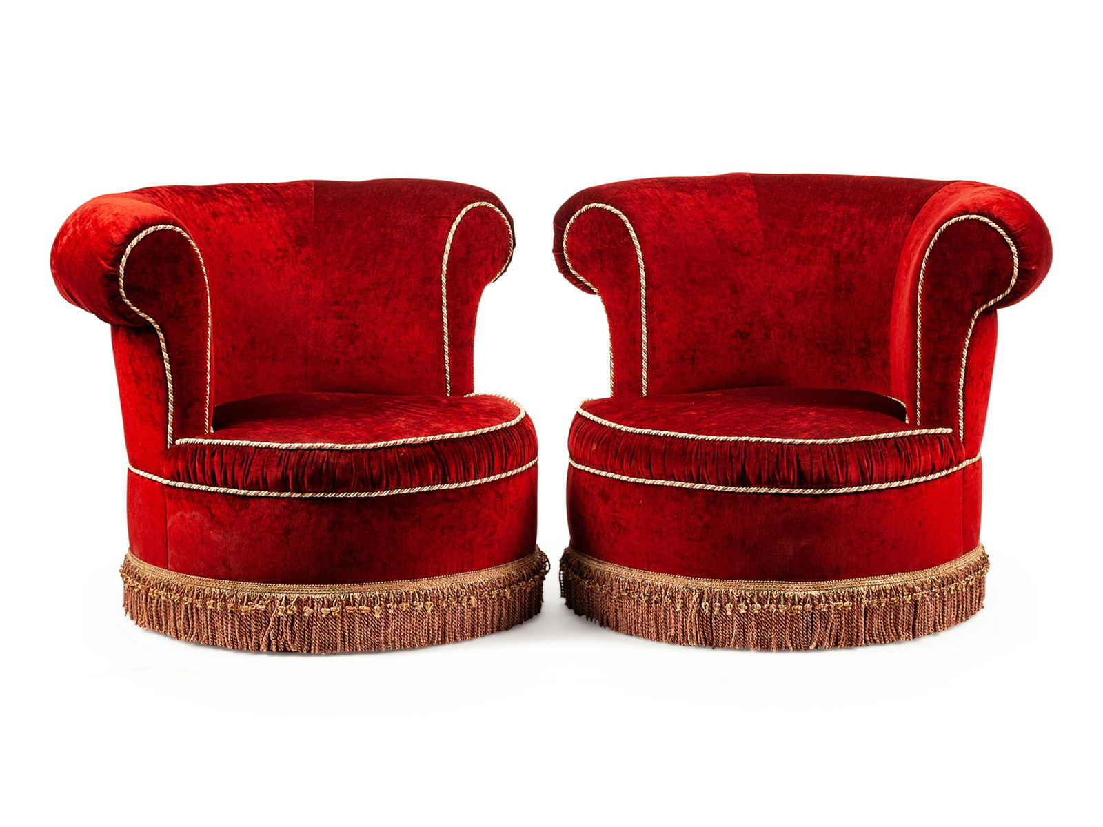 A Pair of Art Deco Style Velvet Upholstered Armchairs (1 of 1)