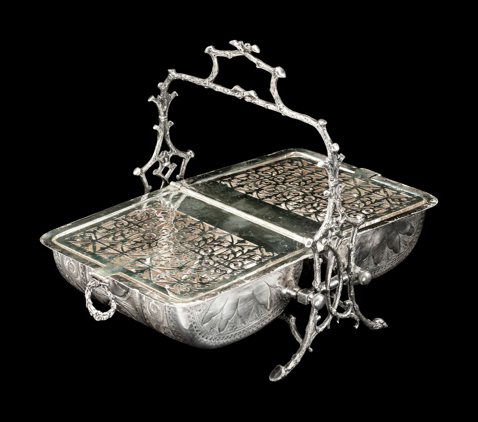 A Victorian Silver-Plate Bun Warmer (1 of 2)