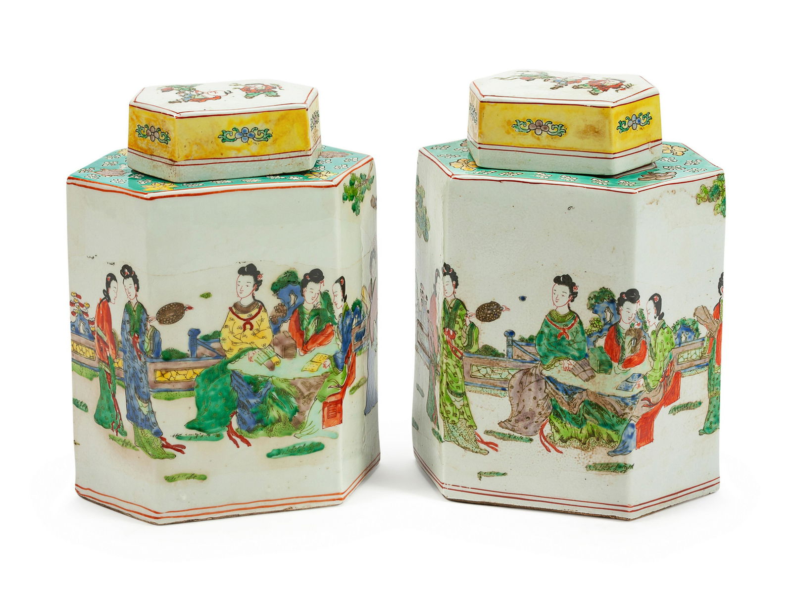 A Pair of Chinese Porcelain Tea Caddies (1 of 3)