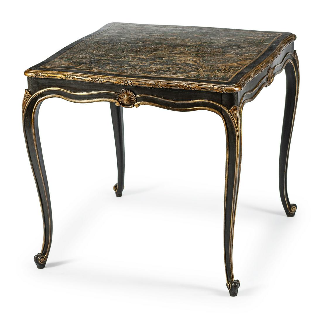 A Louis XV Style Japanned Table Carree (1 of 2)