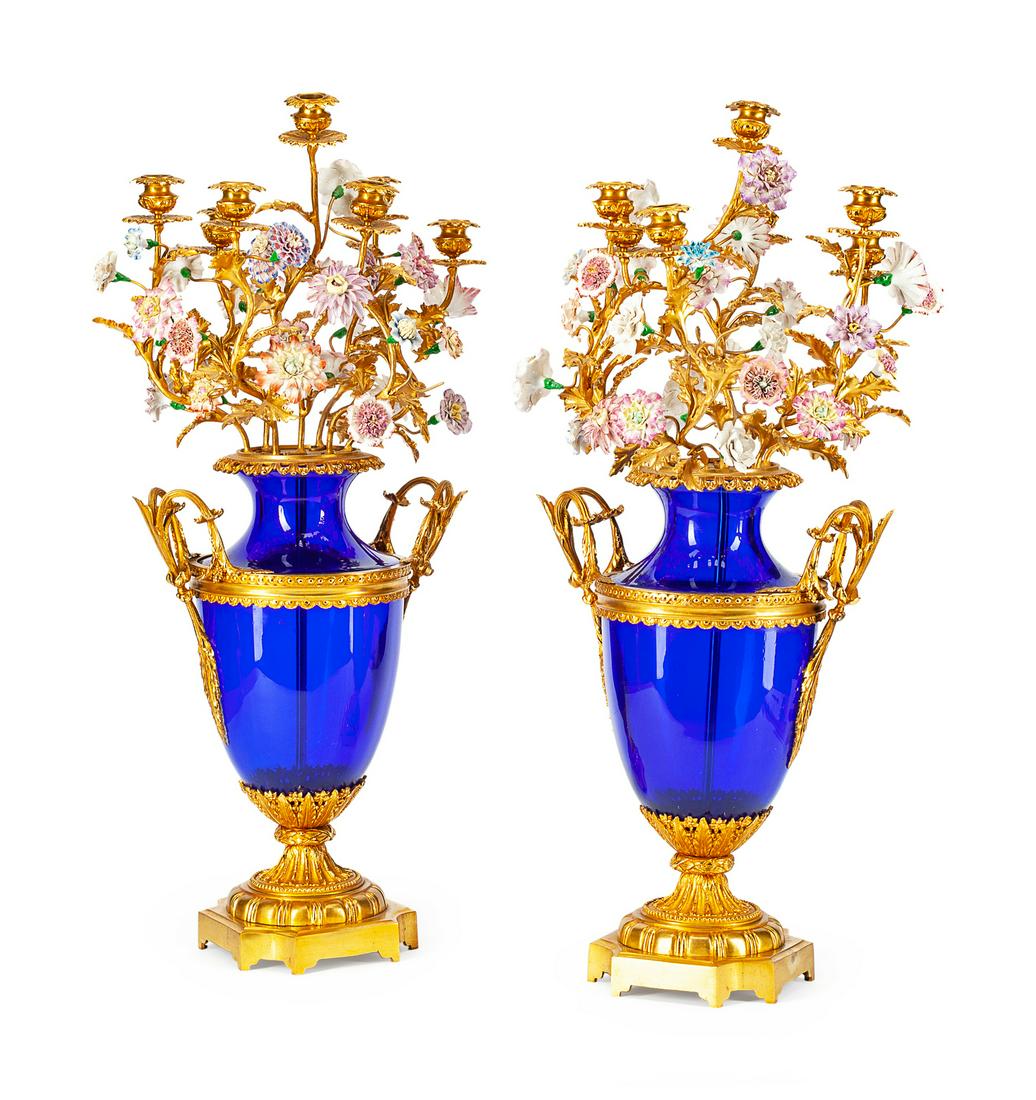 A Pair of Neoclassical Style Gilt-Bronze and (1 of 2)