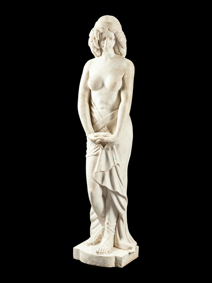 An Italian Neoclassical Style Carrara Marble Figure of (1 of 1)