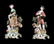 A Pair of Chelsea Porcelain Figures of a Boy and Girl