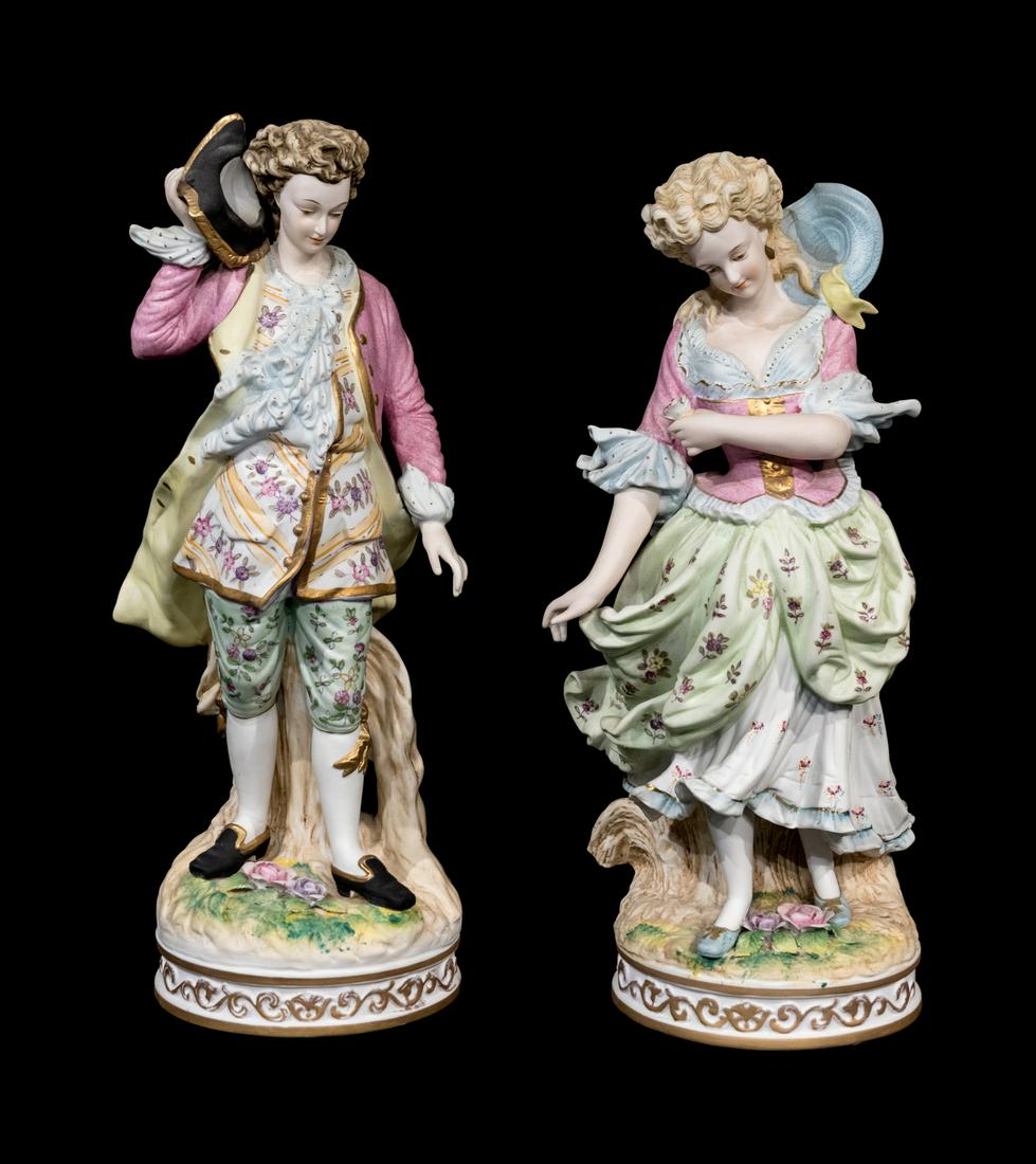 A Pair of Continental Bisque Figures (1 of 1)