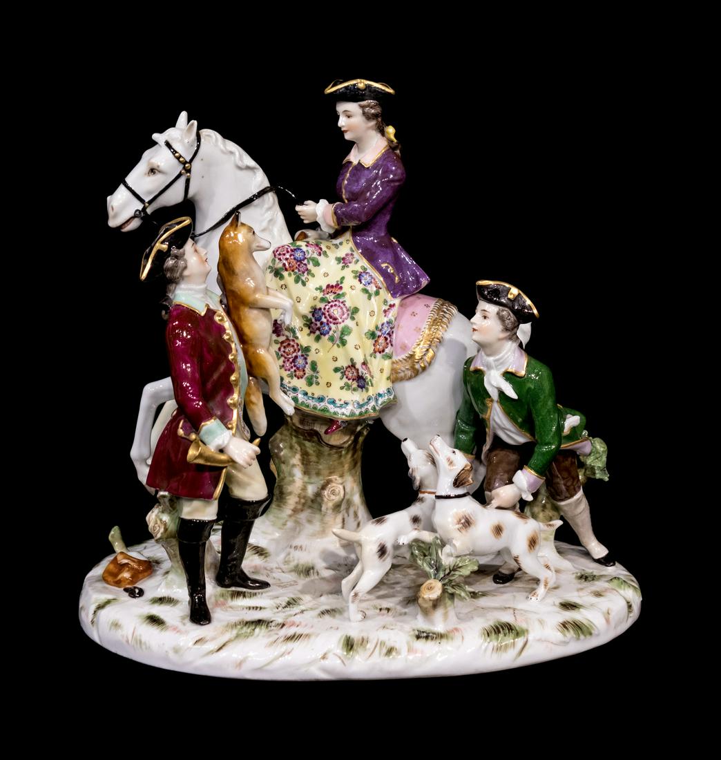 A Large Volkstedt-Rudolstadt Porcelain of a Huntswoman (1 of 1)