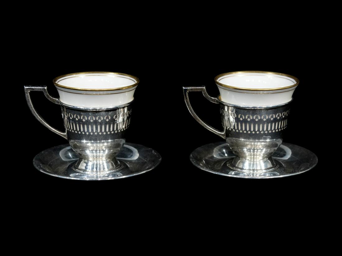 A Set of Twelve American Silver Demitasse Cup Frames (1 of 1)