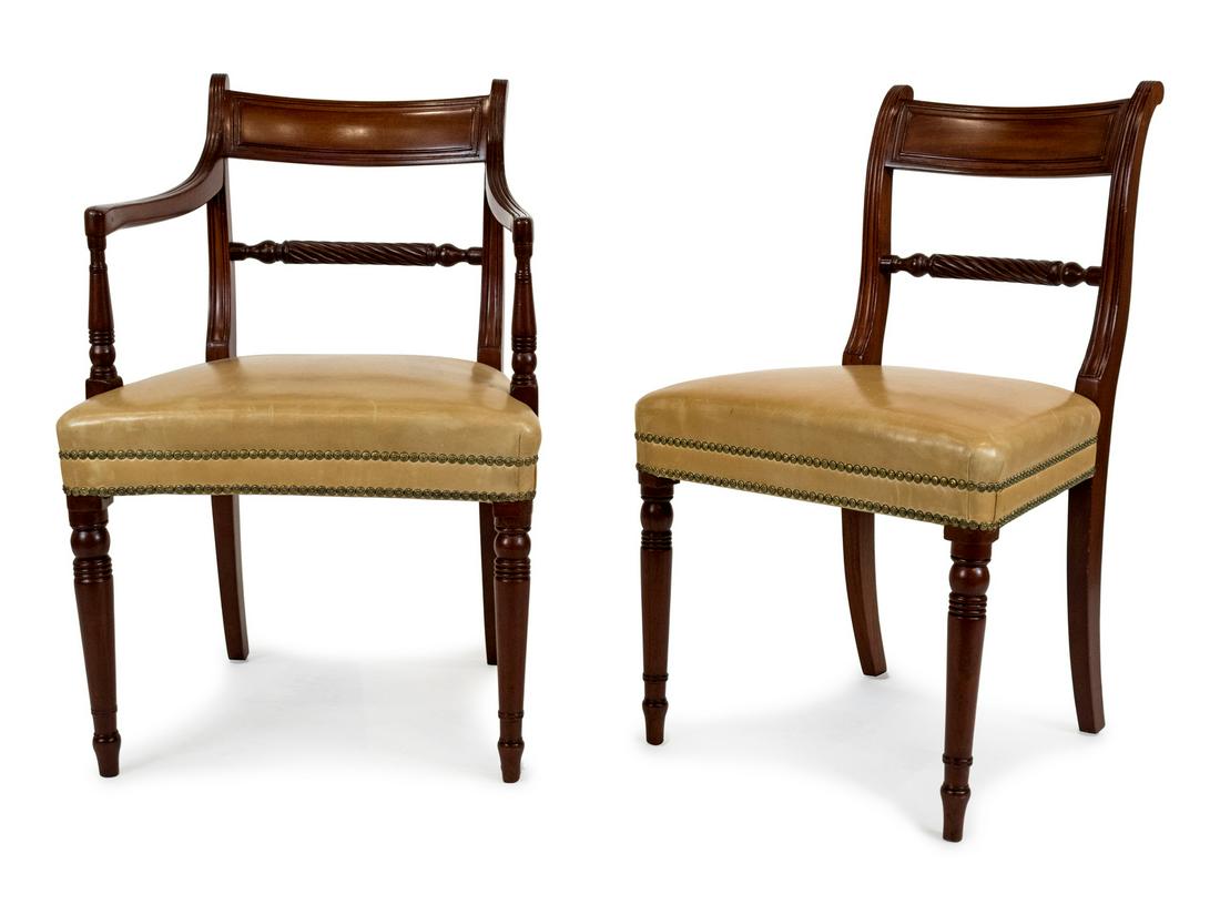 A Set of Eight Regency Style Mahogany Chairs (1 of 1)