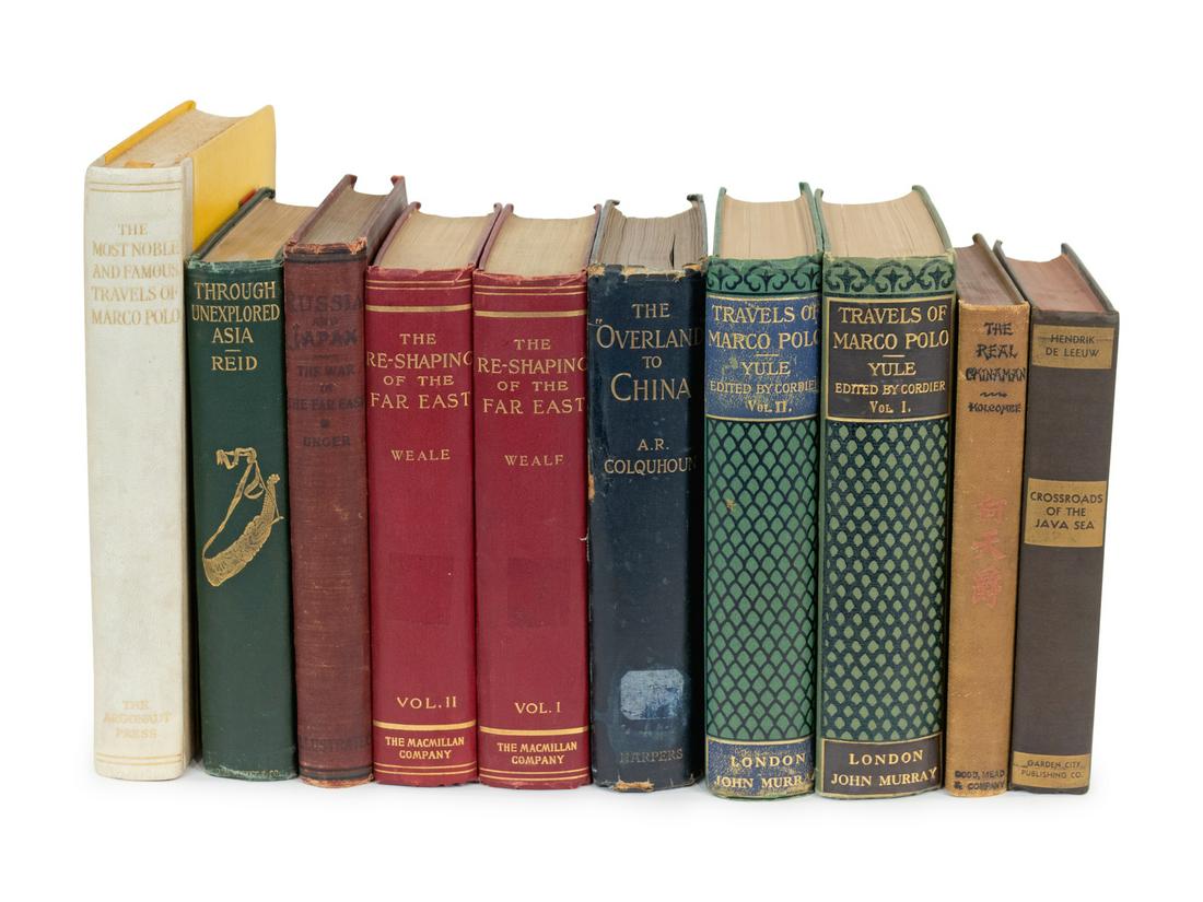 ASIA (9 Works in 11 Volumes): ASIA (9 Works in 11 Volumes) A group of works about Asia and exploration, comprising: YULE, Henry. The Book of Ser Marco Polo. (Volumes I and II). London: John Murray, 1929. FRAMPTON, John. The Most N
