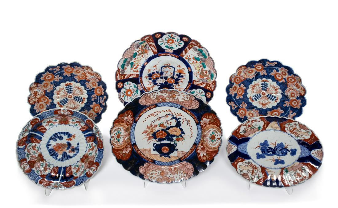 Six Japanese Imari Porcelain Chargers (1 of 1)