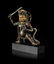 A Sino-Tibetan Parcel-Gilt Bronze Figure of Jambhala