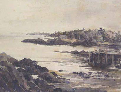 HARBOR watercolor 14 3/4 x 19 in.: HARBOR watercolor 14 3/4 x 19 in.