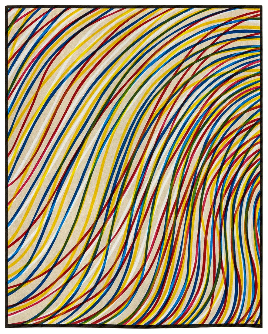 Sol LeWitt (American, 1928-2007) Wavy Lines on Gray (1 of 3)