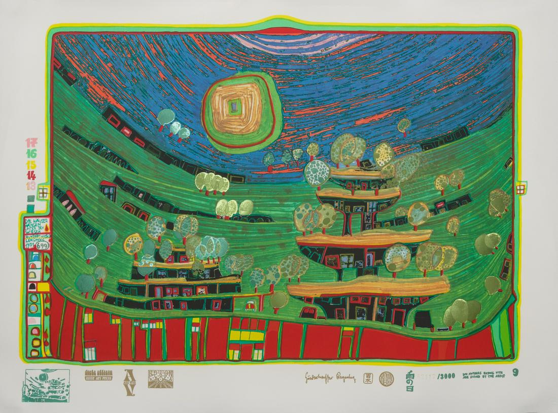 Friedensreich Hundertwasser  (Austrian, 1928- 2000) (1 of 9)