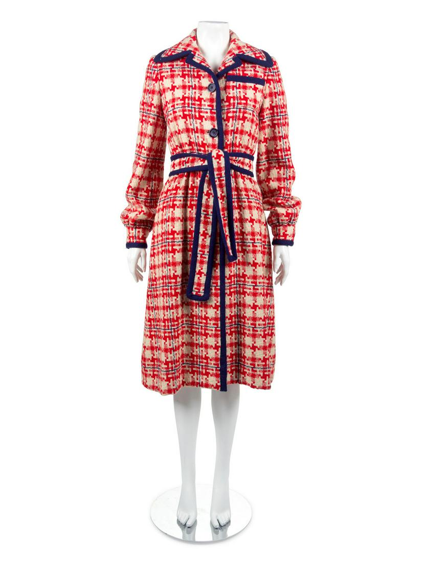 One Halston Suede Coat and One Teal Traina Coat, 1970s: One Halston Suede Coat and One Teal Traina Coat, 1970s Sold to benefit the Art Acquisition Fund at the Indianapolis Museum of Art at Newfield. The first; a Halston navy suede coat with oversized colla