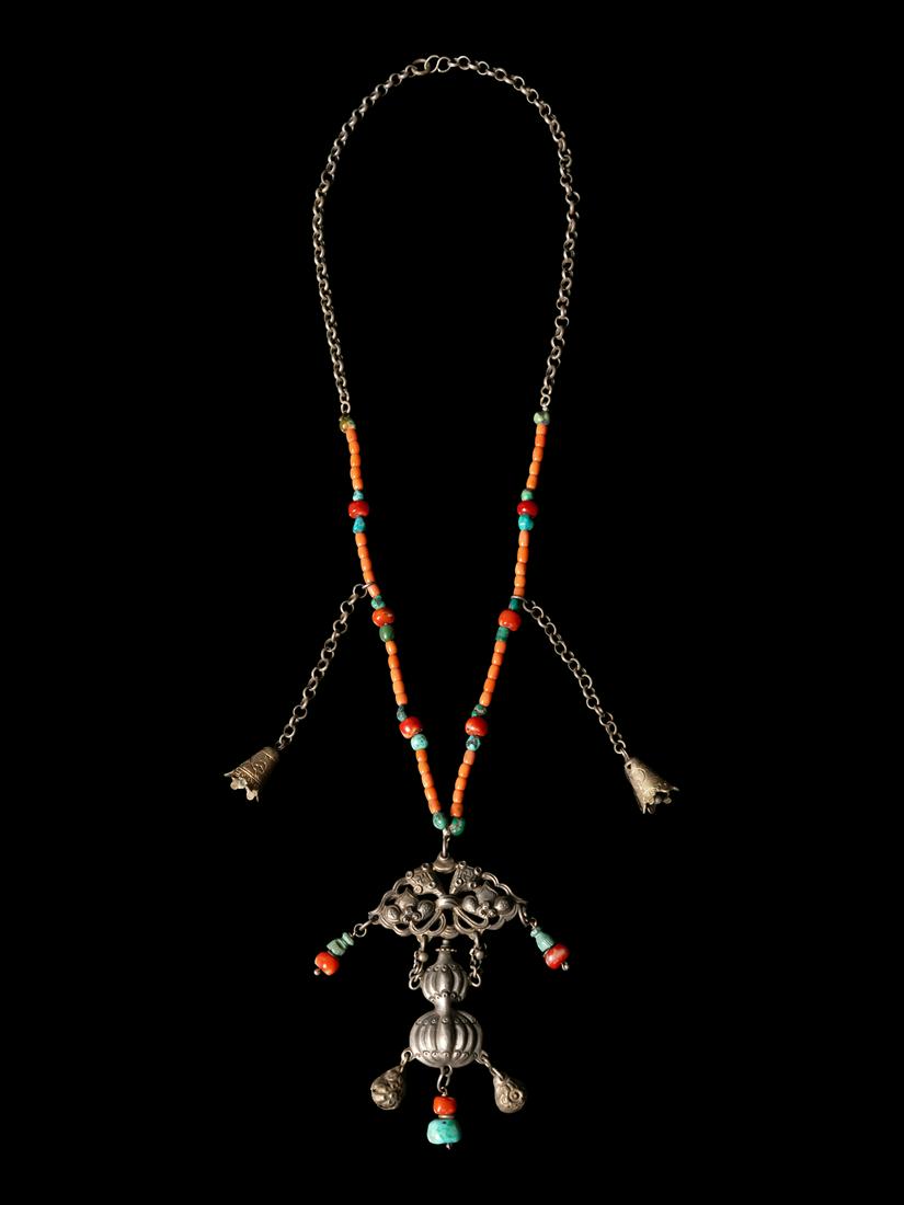 A Chinese Silver Necklace Length 24 in., 61 cm. (1 of 1)