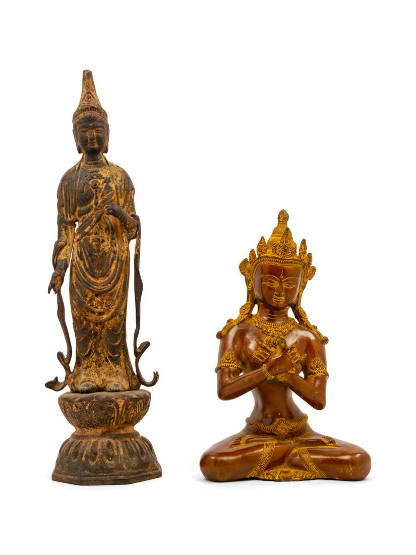 Two Sino-Tibetan Bronze Figures Taller: height 20 1/2 (1 of 1)