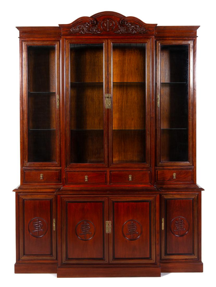 A Large Chinese Hongmu Displaying Cabinet Height 97 1/2 (1 of 1)