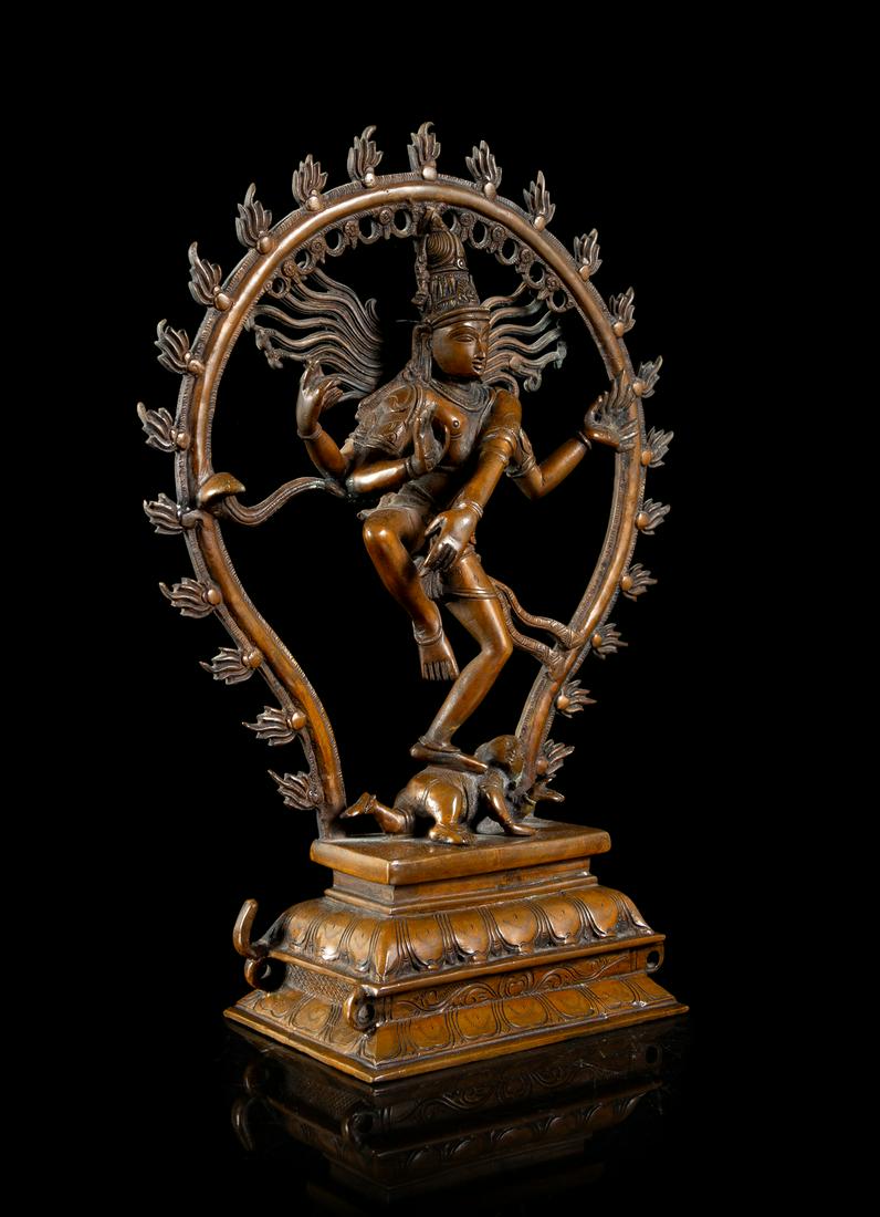 An Indian Bronze Figure of a Dancing Deity  Height 17 (1 of 3)
