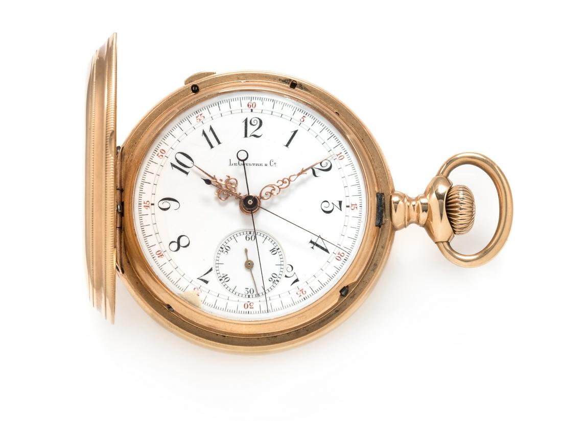 Le Coultre, 18K Yellow Gold Hunter Case Split Second (1 of 3)