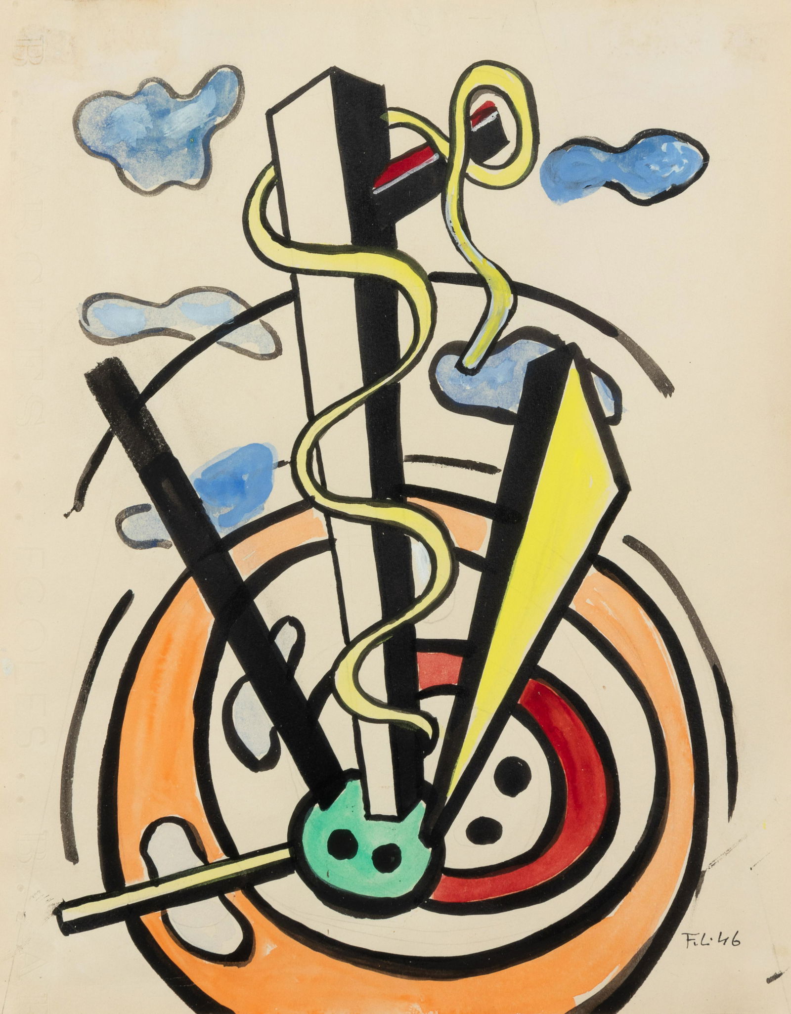 Fernand Leger (French, 1881-1955) Etude, 1946 (1 of 2)