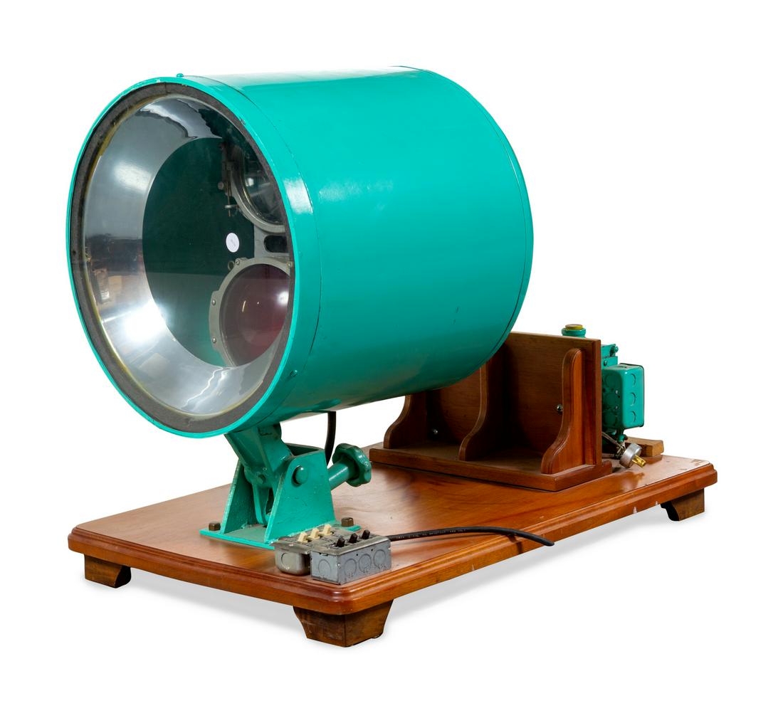 An American Painted Metal Two-light Search Light (1 of 5)