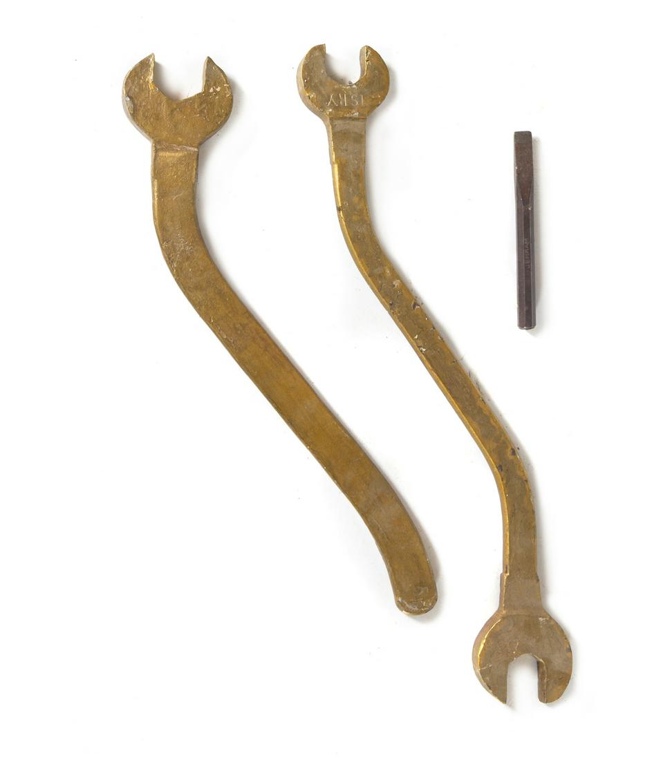 Two Large Painted Metal Railroad Wrenches (1 of 1)