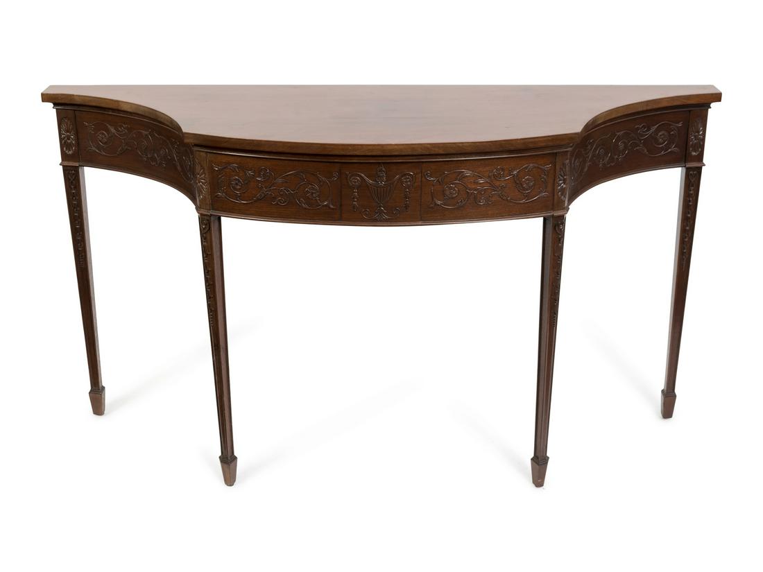A Pair of George III  Style Mahogany Console Tables (1 of 1)