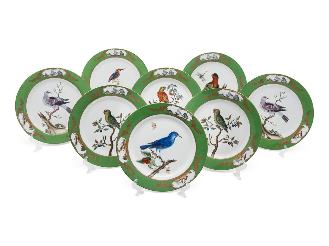 A Set of Eight Chelsea House Porcelain Cabinet Plates (1 of 1)